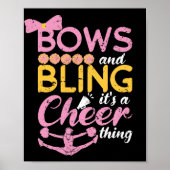 弓とそのきらきら光る応援ものチアリーダーのダンス ポスター (正面)