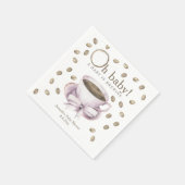 弓とコーヒー醸造ベビーシャワー スタンダードカクテルナプキン (角)