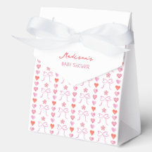 弓とハートパターン赤ちゃんシャワー