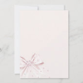 弓とバブルピンクのブライダルシャワーの招待 招待状 (裏面)