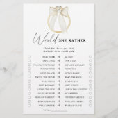 弓とリングや輪のブライダルシャワー彼女はむしろゲーム (正面)