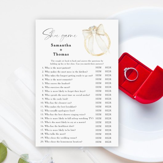 弓とリングや輪ブライダルシャワーシューゲーム