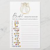 弓とリングや輪ブライダルシャワー絵文字 (正面)