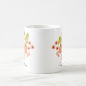 弓と名前をカスタムするのイースターバニーの耳 コーヒーマグカップ (中央)