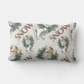 弓と氷のスケートを持つ女性を抱き締めよう ランバークッション (裏面)