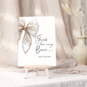 弓と真珠の赤ちゃんシャワー弓ベビー ポスター