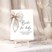 弓と真珠の赤ちゃんシャワー弓ベビー ポスター