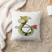 弓と矢で射手としてのヘビ クッション (ブランケット)