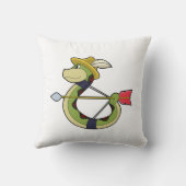 弓と矢で射手としてのヘビ クッション (裏面)