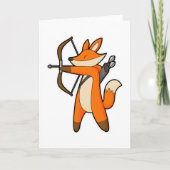 弓と矢を持つアーチャーとしての狐 カード (正面)