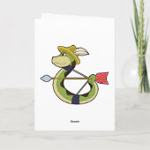 弓と矢を持つアーチャーのような蛇 カード (裏面)