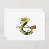 弓と矢を持つアーチャーの蛇 ポストカード (正面/裏面)