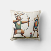 弓と矢を持つ鹿 クッション (正面)
