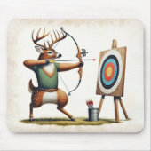 弓と矢を持つ鹿 マウスパッド (正面)