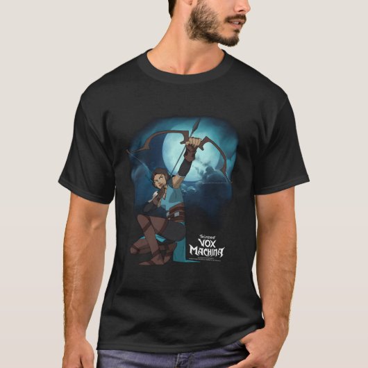 弓と矢を持つVox Machina Vexの伝説 Tシャツ (正面)
