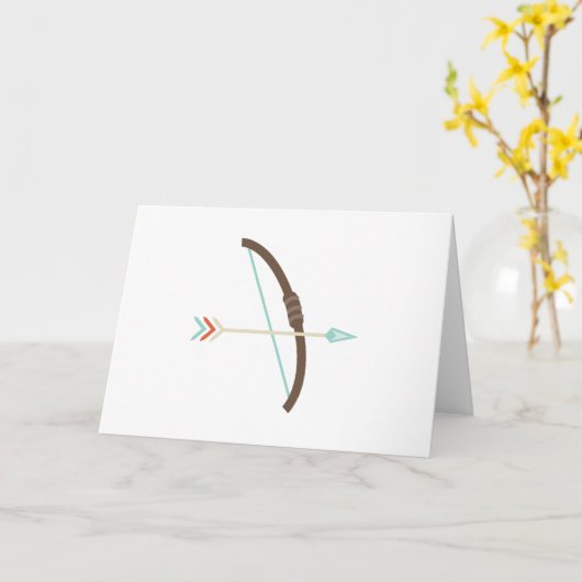 弓と矢 カード (黄色い花)