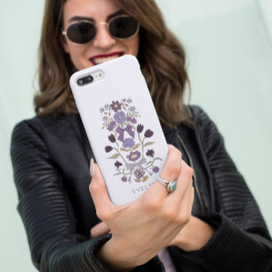 弓と花のフローラ薄紫 iPhone 11 ケース