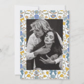 弓と花の青い黄色 セーブザデート (裏面)