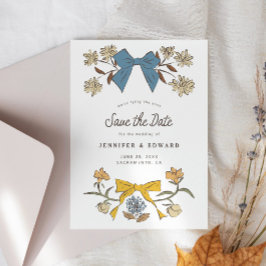 弓と花の青い黄色 セーブザデート