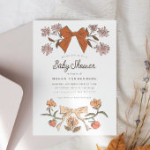 弓と花ベビーシャワー招待状 招待状