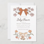 弓と花ベビーシャワー招待状 招待状 (正面)