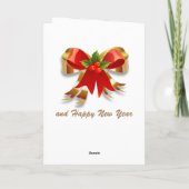 弓と鐘メリークリスマスカード カード (裏面)