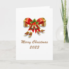 弓と鐘メリークリスマスカード カード