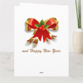 弓と鐘メリークリスマスカード カード (裏面)