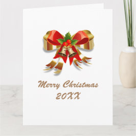 弓と鐘メリークリスマスカード カード