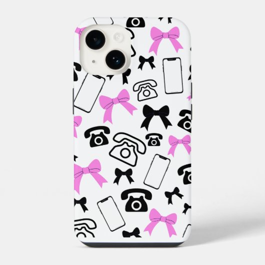 弓と電話iPhoneケース iPhoneケース (裏面)