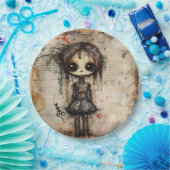 弓の不気味な人形 ペーパープレート (パーティー)