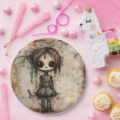 弓の不気味な人形 ペーパープレート (パーティー)