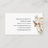 弓の手引き結婚のウェブサイト挿入QRコード エンクロージャーカード (裏面)