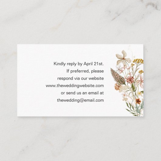 弓の手引き結婚のウェブサイト挿入QRコード エンクロージャーカード (裏面)