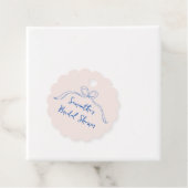 弓の手描きの青いもの ブライダルシャワー フェイバータグ (インサイチュ)