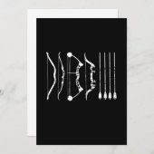 弓の種類 アーチェリー 矢 弓使い 射撃 アーチャー ギ 招待状 (正面/裏面)