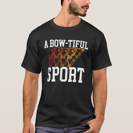弓の美しいスポーツ弓矢 Tシャツ (正面)