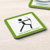 弓の黒い緑のアーチェリーのアーチェーカスタムル コースター (左側)