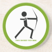 弓の黒い緑のアーチェリーのアーチェーカスタムル コースター (正面)