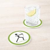 弓の黒い緑のアーチェリーのアーチェーカスタムル コースター (側面)