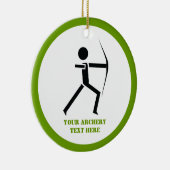 弓の黒い緑のアーチェリーのアーチェーカスタムル セラミックオーナメント (右)