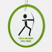 弓の黒い緑のアーチェリーのアーチェーカスタムル セラミックオーナメント (左)