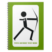 弓の黒い緑のアーチェリーのアーチェーカスタムル ノートブック (正面)
