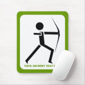 弓の黒い緑のアーチェリーのアーチェーカスタムル マウスパッド (マウス)