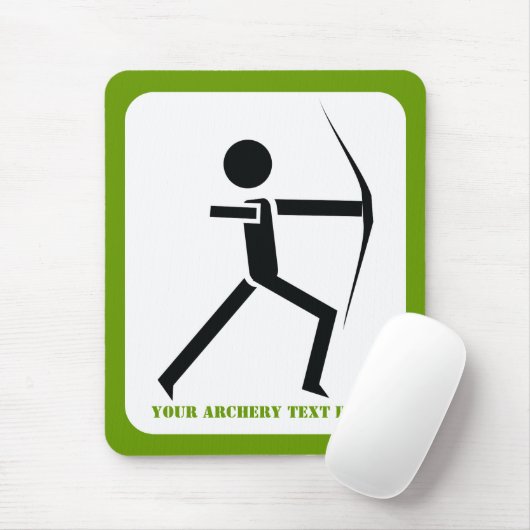 弓の黒い緑のアーチェリーのアーチェーカスタムル マウスパッド (マウス)