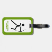 弓の黒い緑のアーチェリーのアーチェーカスタムル ラゲッジタグ (裏面横)