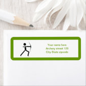 弓の黒い緑のアーチェリーのアーチェーカスタムル ラベル (インサイチュ)