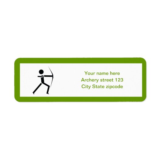 弓の黒い緑のアーチェリーのアーチェーカスタムル ラベル (正面)