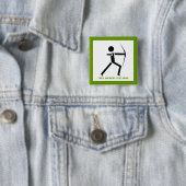 弓の黒い緑のアーチェリーのアーチェーカスタムル 缶バッジ (インサイチュ)