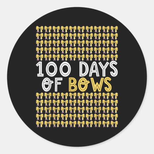 弓の100日コケット学校の弓の100日目 ラウンドシール (正面)